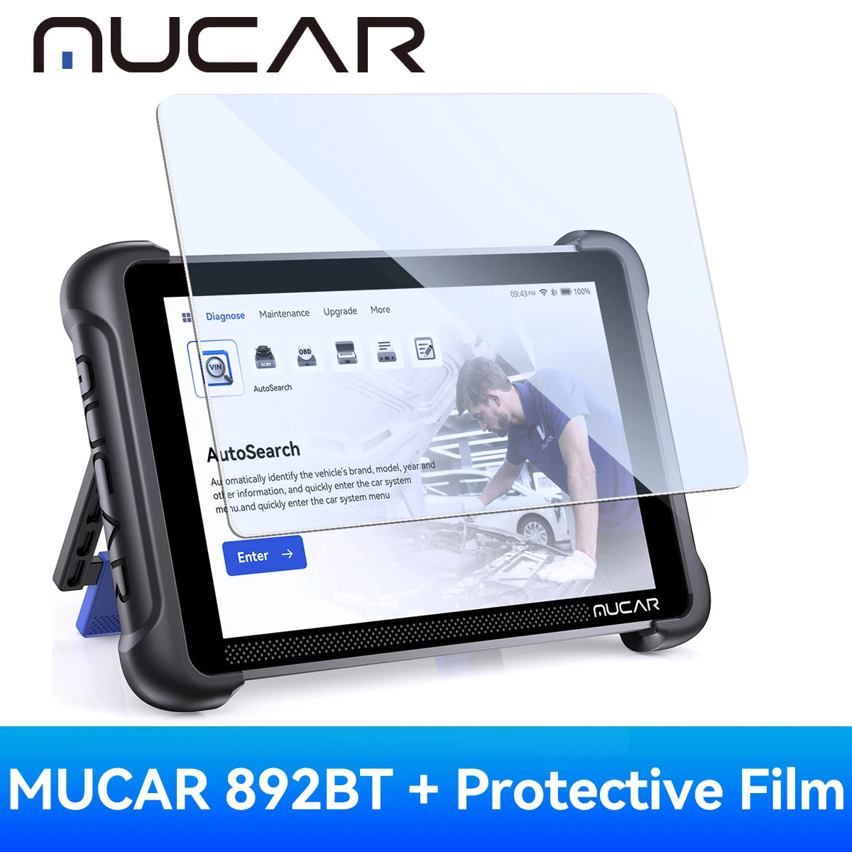 Lifetime Free Update MUCAR 892BT OBD2 Diagnostic Tool with Video Scope All System Diagnosis ECU Coding Bi-directional CANFD DOIP