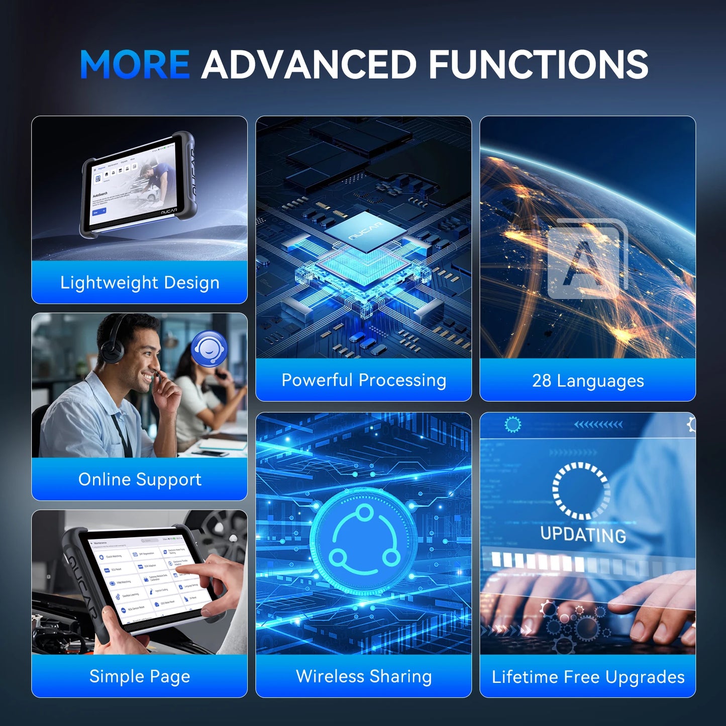 Lifetime Free Update MUCAR 892BT OBD2 Diagnostic Tool with Video Scope All System Diagnosis ECU Coding Bi-directional CANFD DOIP