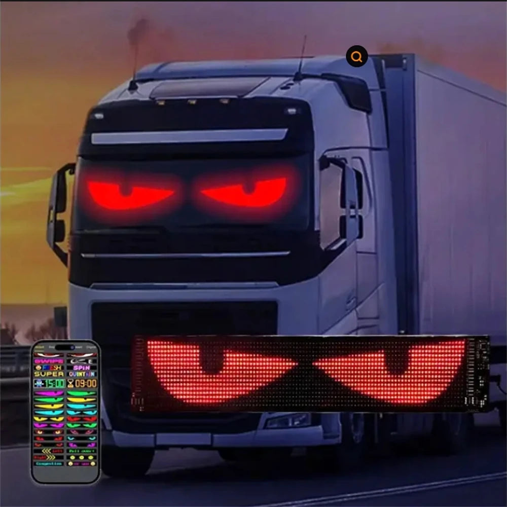 Flexible Screen LED Car Windshield Eyes LED Matrix Pixel Panel Display Evil Eyes LED Screen For The Car Windshield