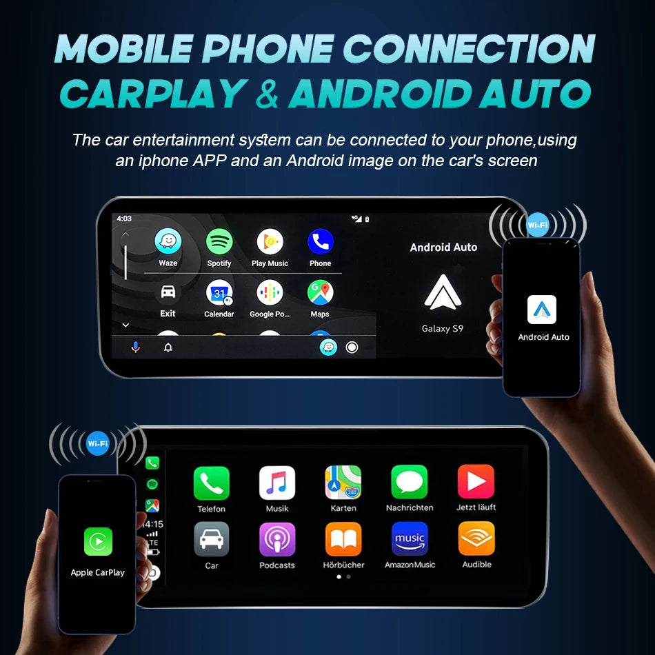 Android 14 Wireless Carplay Auto Radio For Audi A4 B8 A5 2008-2017 GPS Car Radio IPS Touch Screen Multimedia Android Auto BT DSP