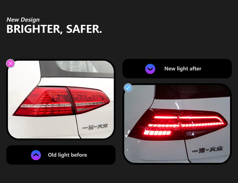 AKD Car Lights for VW Golf 7 Tail Light 2013-2020 Golf 7.5 LED Rear Lamp Golf MK7 Stop DRL Brake Dynamic Signal Auto Accessories
