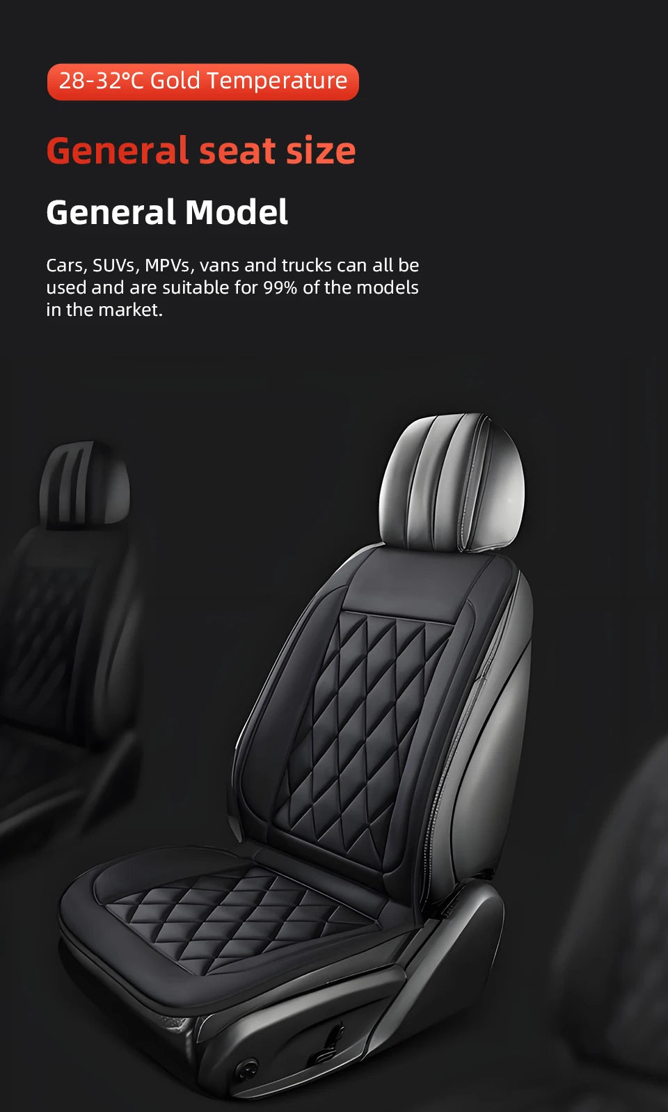 Car Heat Seat Cushion Electric Heating Mat Universal Winter New Design 12V/24V Seat Pad For Vehicles Heating Cushion Covers