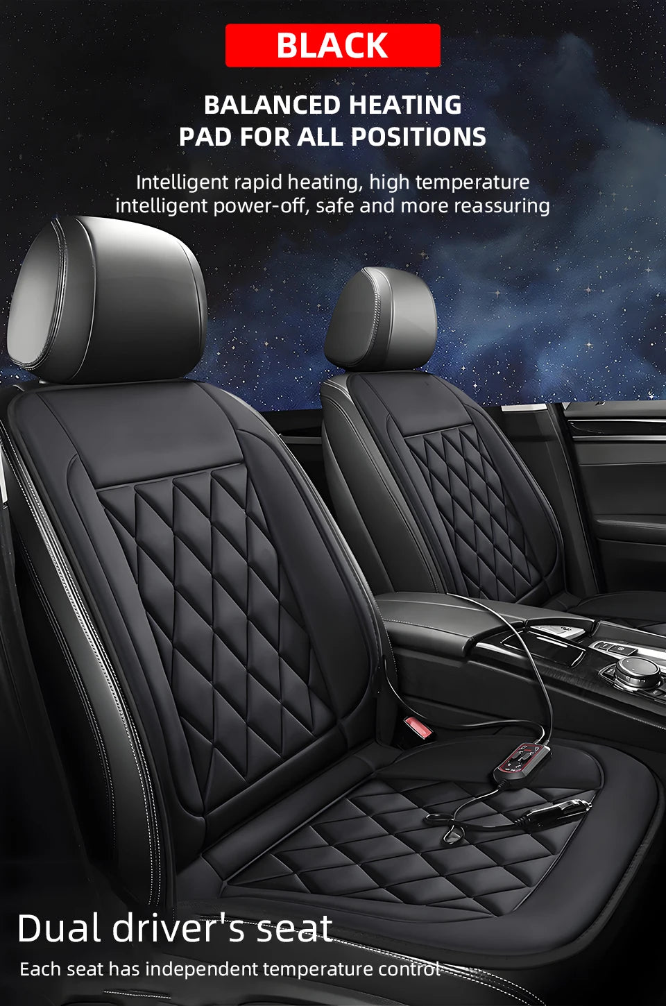 Car Heat Seat Cushion Electric Heating Mat Universal Winter New Design 12V/24V Seat Pad For Vehicles Heating Cushion Covers