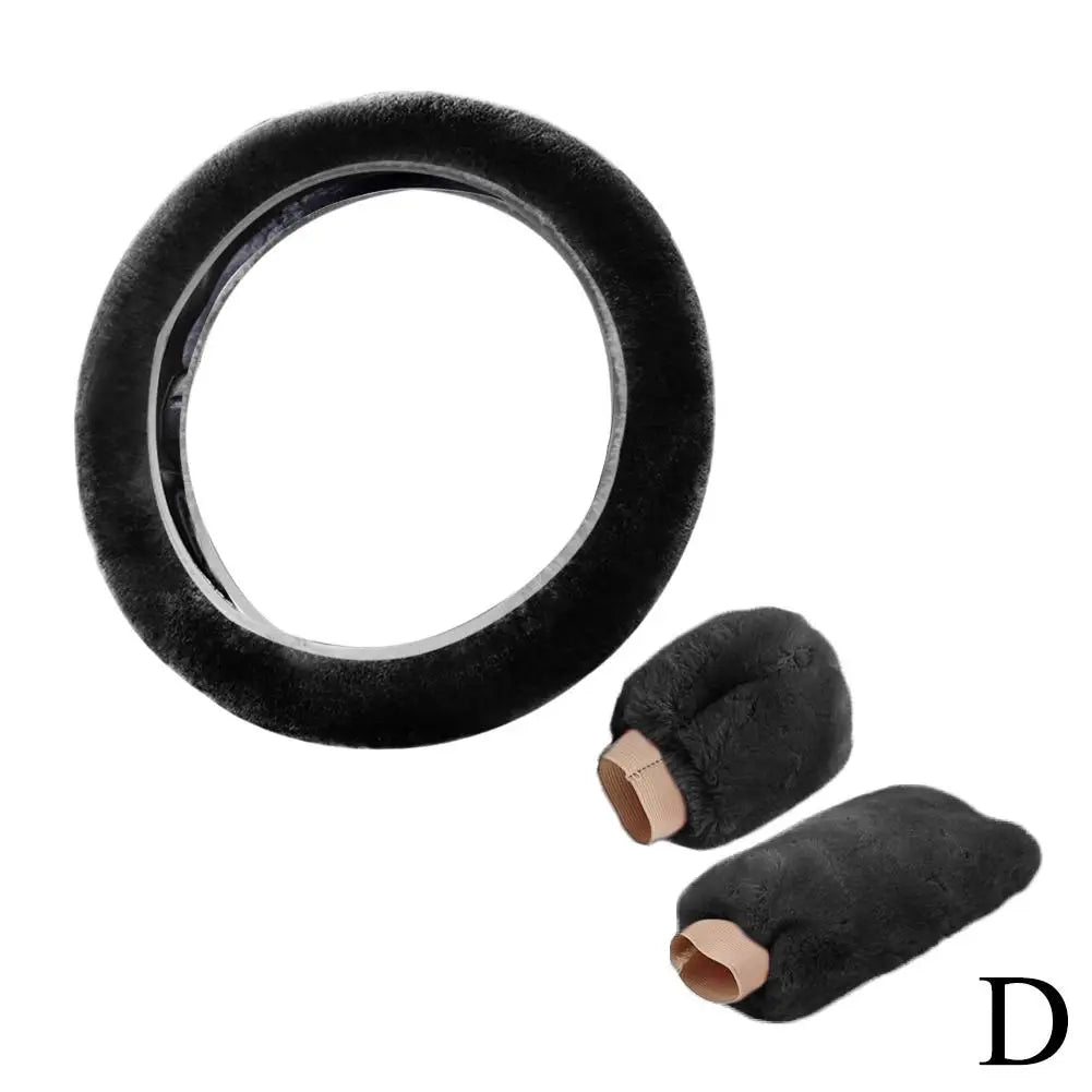 Super Soft Plush Steering Wheel Cover 37/38cm - Faux Fur