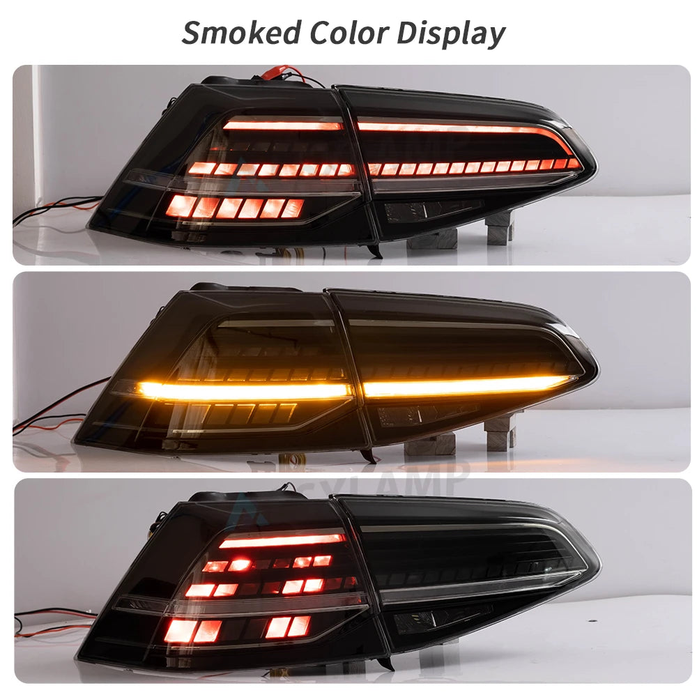 LED Tail Lights Assembly For Volkswagen Golf 7 2015 2016 2017 Tail Light Sequential Signal Light Modified Rear Lamps