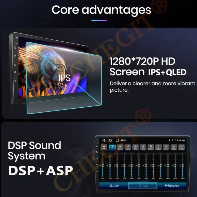 Android 13 Universal 7/9/10" car radio - GPS CarPlay