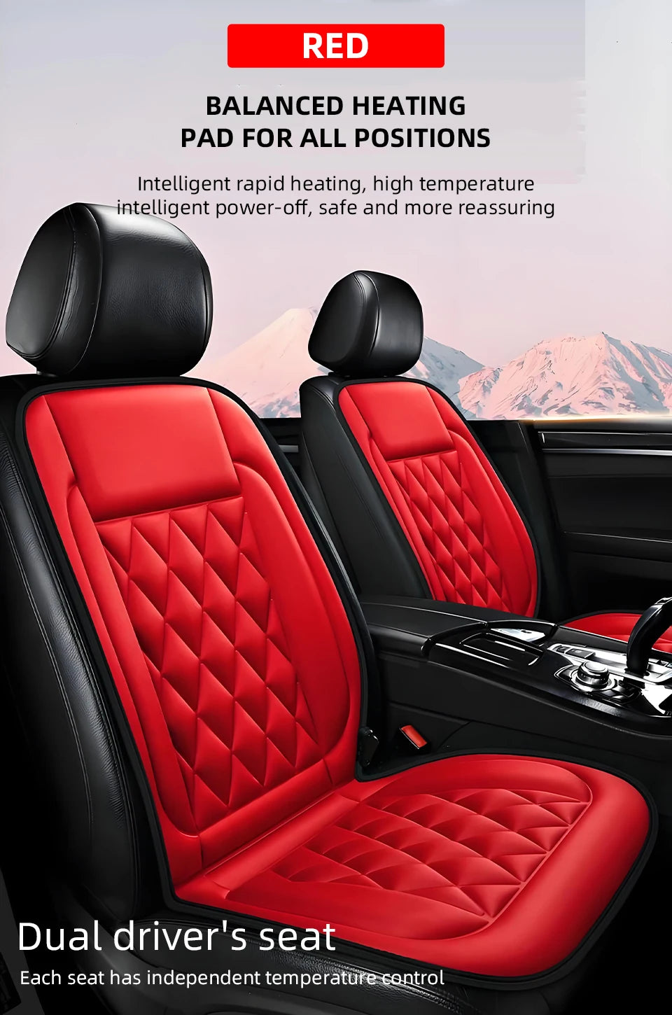 Car Heat Seat Cushion Electric Heating Mat Universal Winter New Design 12V/24V Seat Pad For Vehicles Heating Cushion Covers