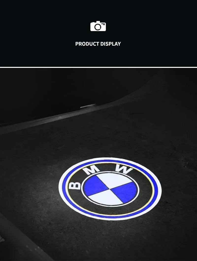 2pcs New LED Car Door Welcome Courtesy Lamp Projector Light For BMW 50th F12 F13 F30 E60 E65 E66 E63 F01 F02 X1 X3 4 5 6 7 Serie