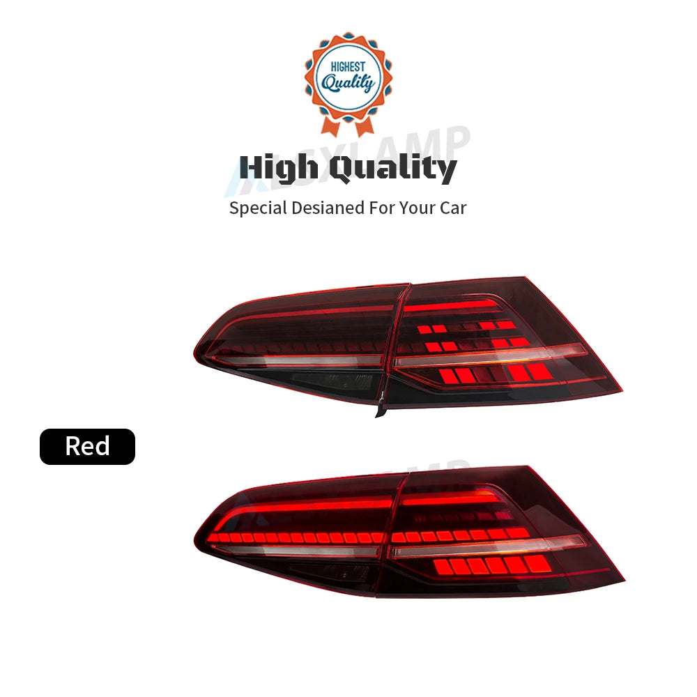 LED Tail Lights Assembly For Volkswagen Golf 7 2015 2016 2017 Tail Light Sequential Signal Light Modified Rear Lamps
