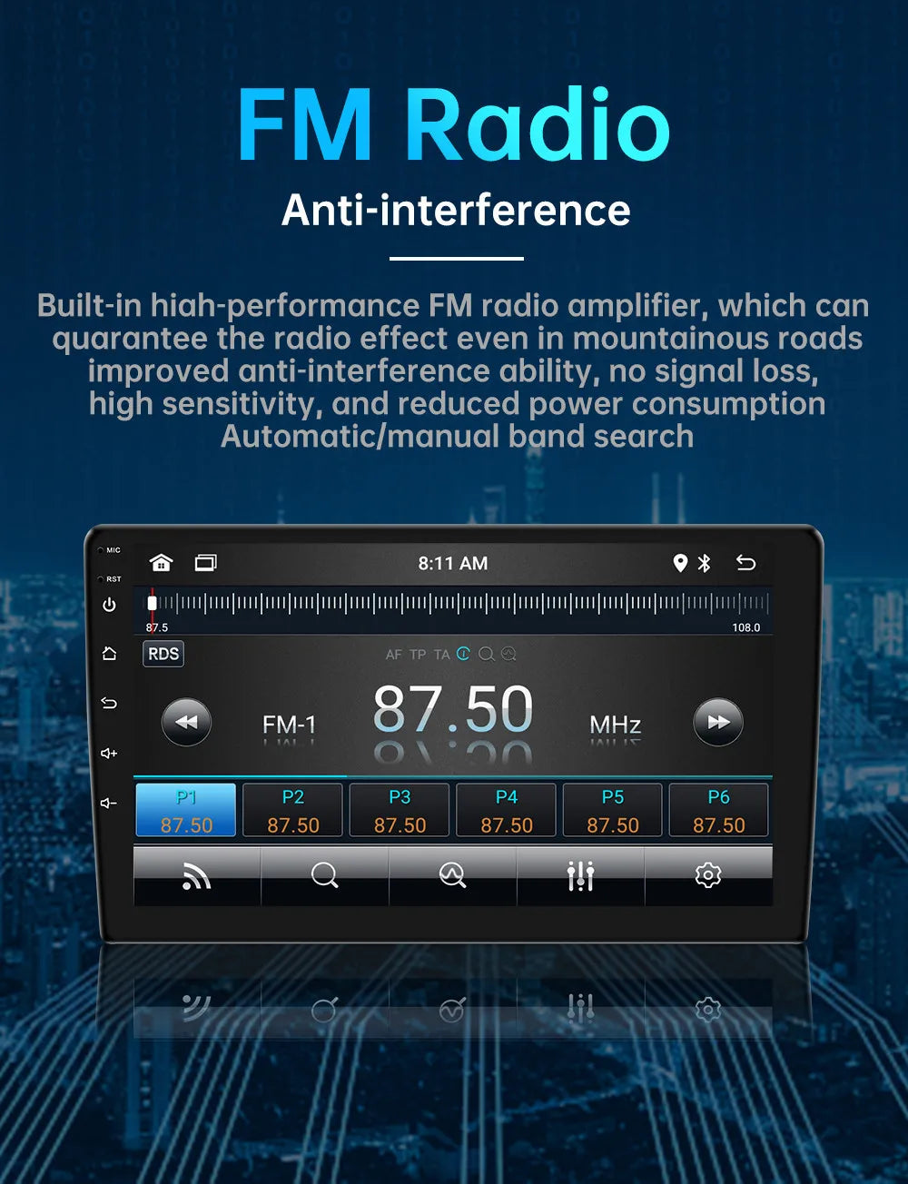 Android 13 Universal 7/9/10" car radio - GPS CarPlay