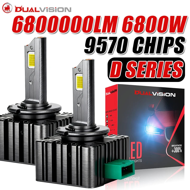 D1S D3S Car LED Headlight Bulb D1R D3R D2S D4S 6800W Canbus HID 12V 24V Turbo Auto Lamp Plug&amp;Play 1:1 Replace Xenon Lights 6000K