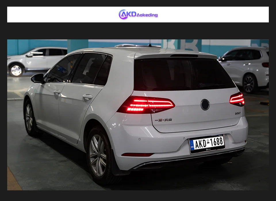 AKD Car Model Tail Lamp for VW Golf 7 Tail Lights 2013-2020 Golf7.5 LED Tail Light Golf MK7 Rear Stop DRL brake auto Accessories