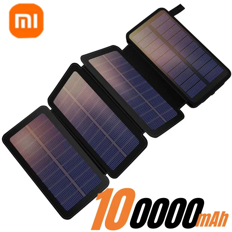 Xiaomi 200000mAH Solar Power Bank Folding Solar Panels 5V 2A USB Output Portable Outdoor Camping Sun Power For IPhone Android