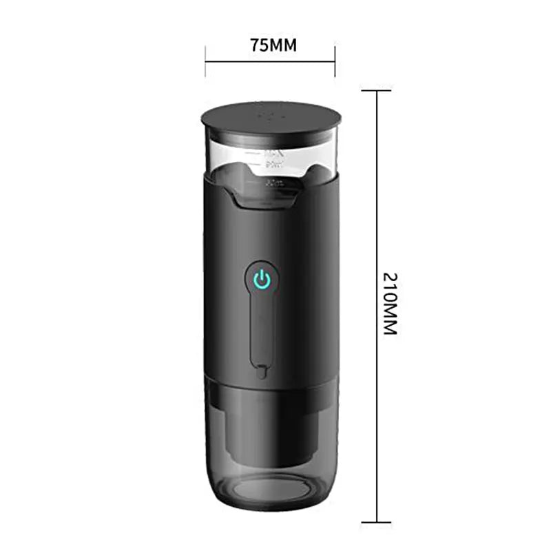 Cafetière Portable Rechargeable - Café Moulu & Capsules