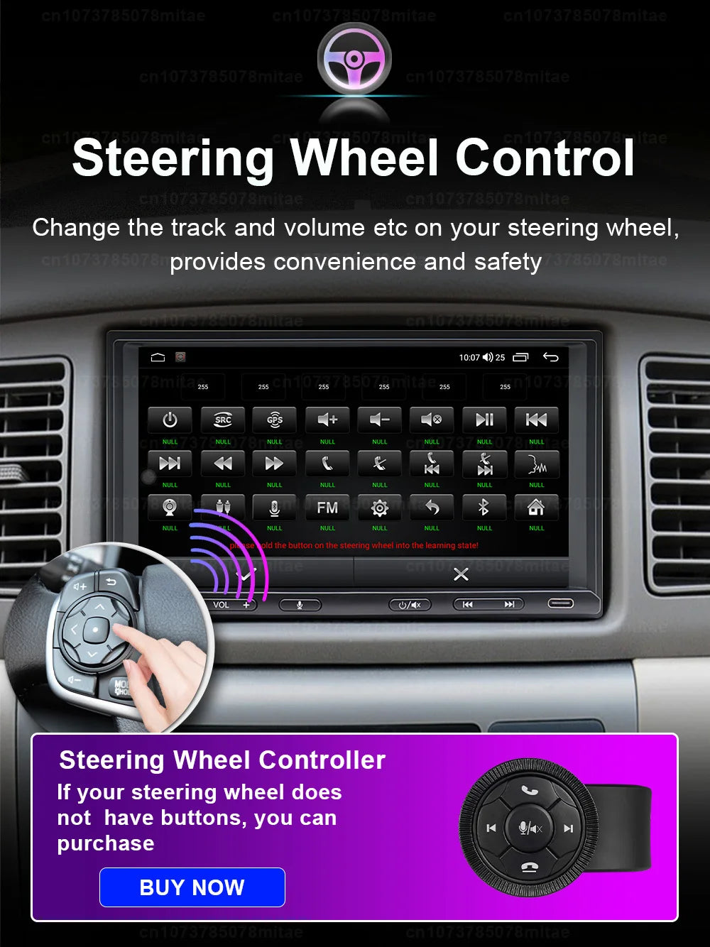 VATAV 7" Double Din Car Radio - CarPlay - Reversing Camera