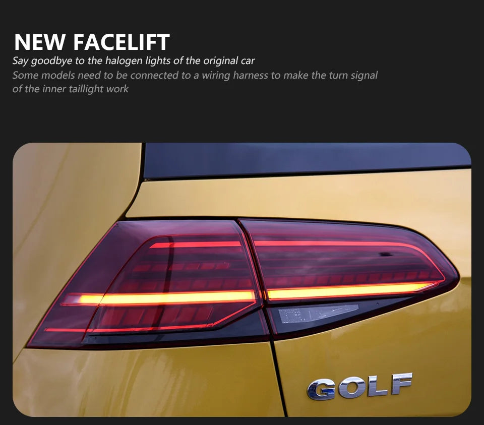 AKD Car Model Tail Lamp for VW Golf 7 Tail Lights 2013-2020 Golf7.5 LED Tail Light Golf MK7 Rear Stop DRL brake auto Accessories