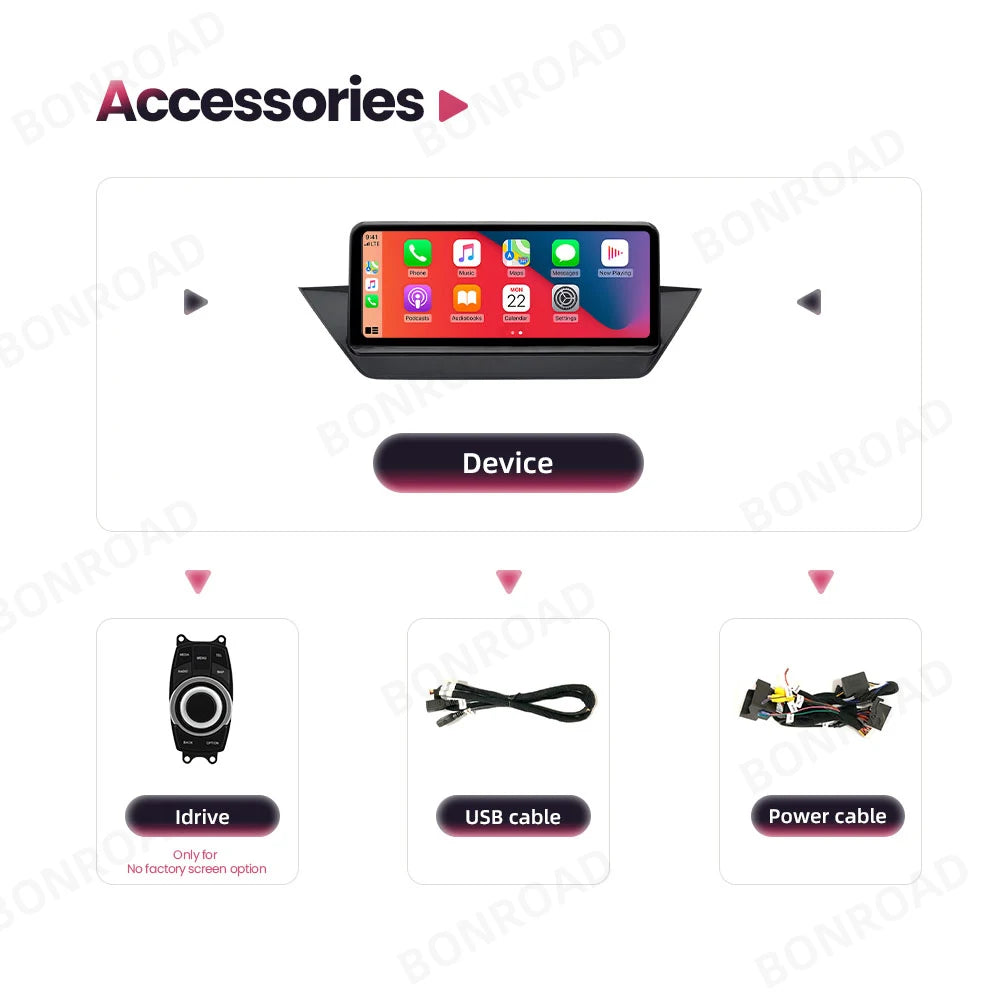 Autoradio BMW X1 E84 BONROAD - CarPlay Android Auto GPS