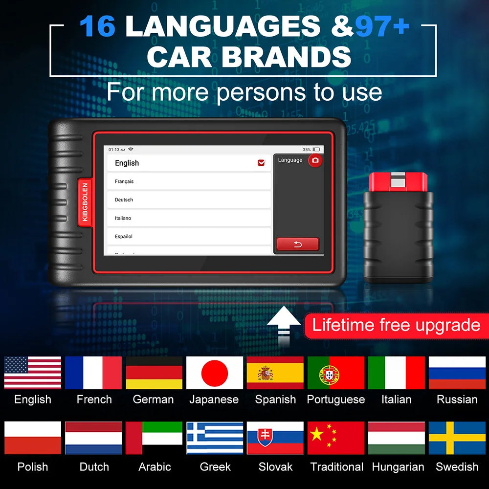 KINGBOLEN S6 Scanner Diagnostico Auto OBD2 Professionale - 101+ Marche