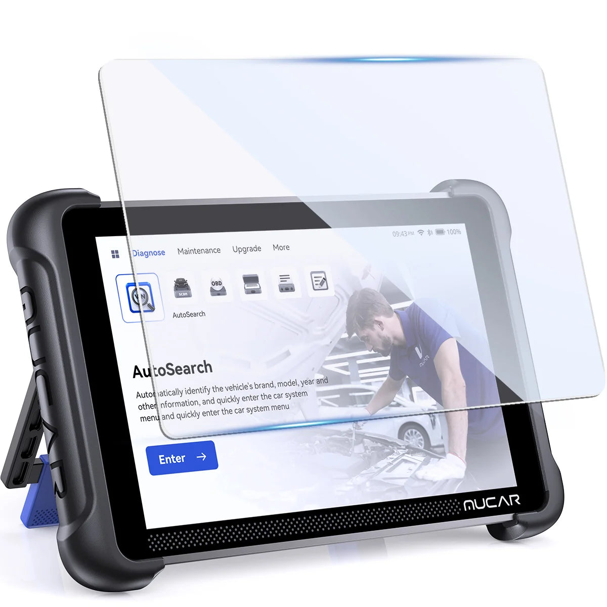 8 Inches Tempered Glass Screen Protector for THINKSCAN 689BT, MUCAR 892BT,MUCAR VO8 Scanner, 8-inch Protective Film Replacement