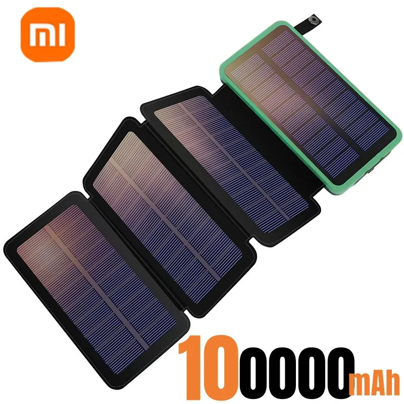Xiaomi 200000mAH Solar Power Bank Folding Solar Panels 5V 2A USB Output Portable Outdoor Camping Sun Power For IPhone Android