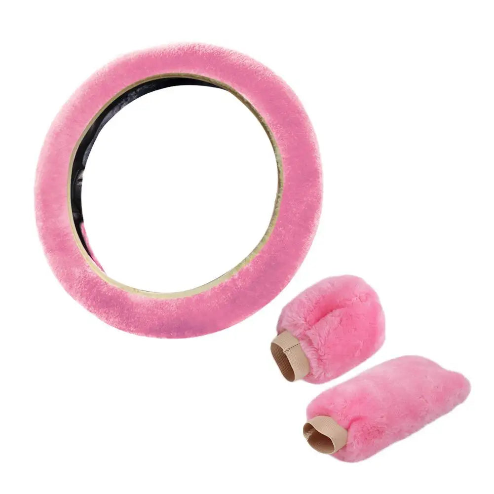 Super Soft Plush Steering Wheel Cover 37/38cm - Faux Fur