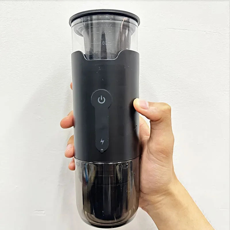 Cafetière Portable Rechargeable - Café Moulu & Capsules