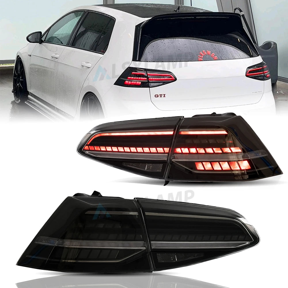 LED Tail Lights Assembly For Volkswagen Golf 7 2015 2016 2017 Tail Light Sequential Signal Light Modified Rear Lamps