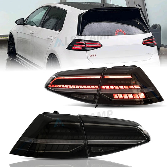 LED Tail Lights Assembly For Volkswagen Golf 7 2015 2016 2017 Tail Light Sequential Signal Light Modified Rear Lamps