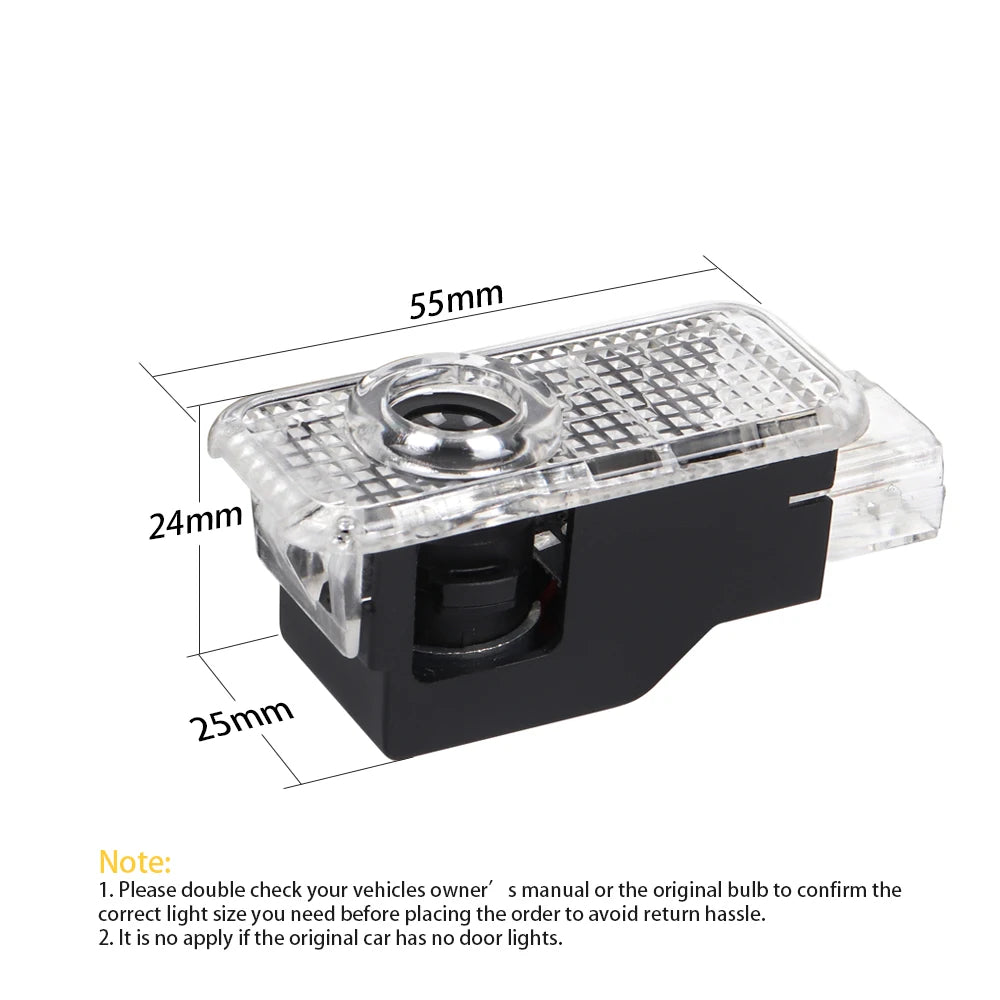 LED Car Door Welcome Logo Projector Ghost Shadow Light Interior Accessories For VOLKSWAGEN VW Touareg 7L Passat B5 B5.5 Phaeton