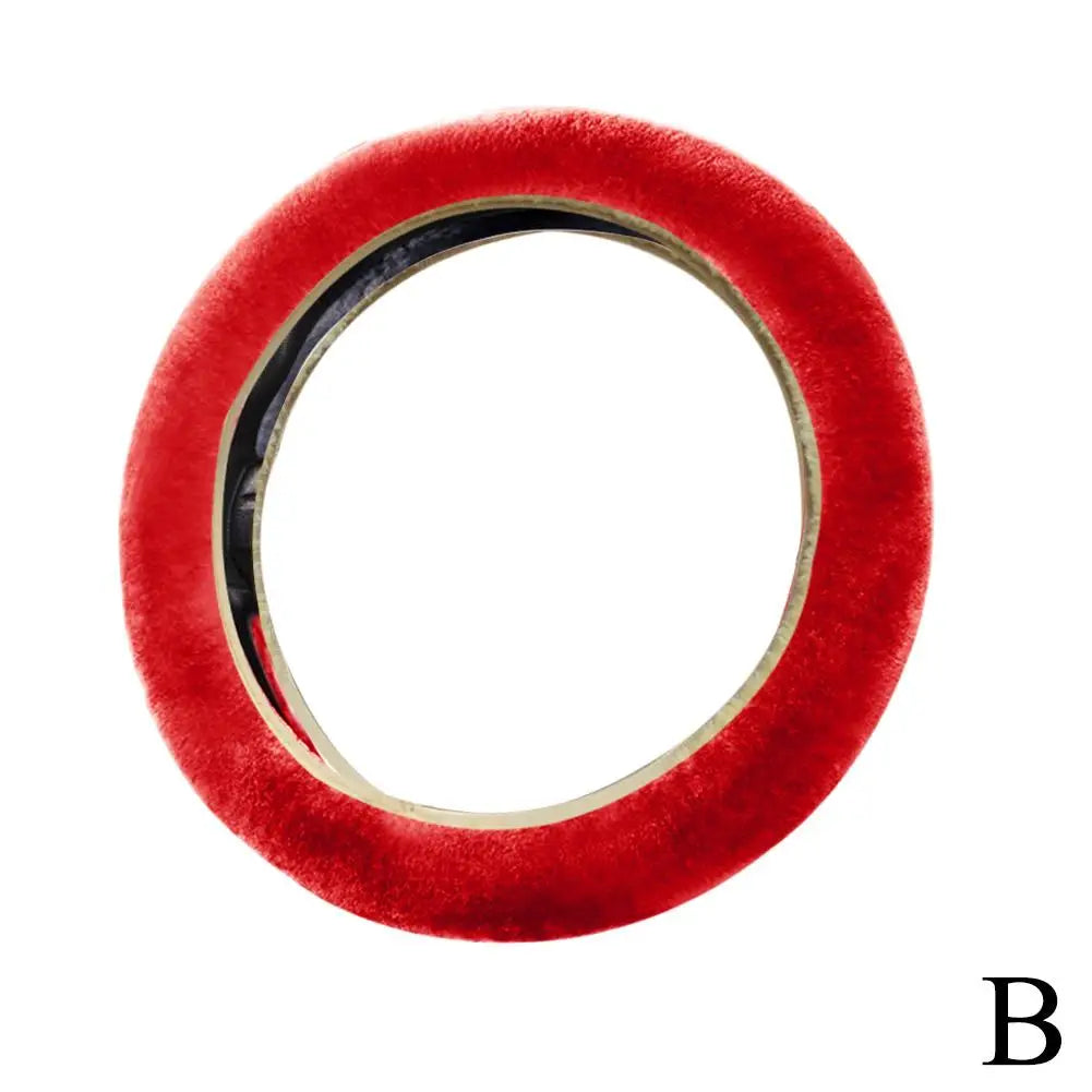 Super Soft Plush Steering Wheel Cover 37/38cm - Faux Fur