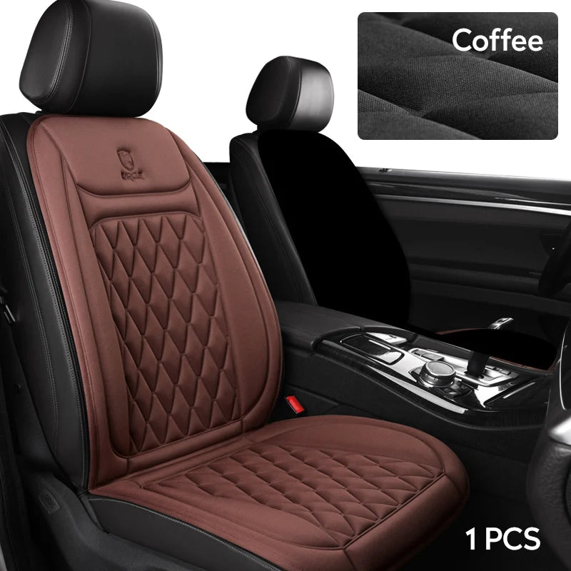 Universal Heated Car Seat Cushion 12V/24V Fast Heating Car Seat Covers Warm Winter Cloth/Flannel Automobile Seat Cover Heater