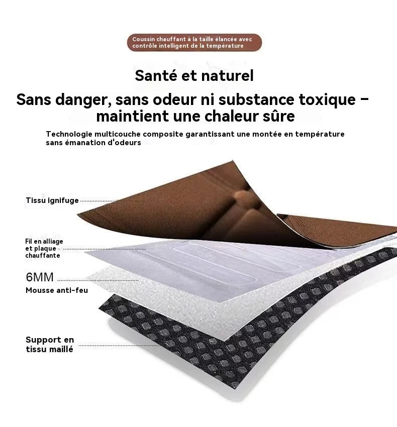 Checkerboard quick-heating uniformly heated winter car seat cushion 12V warm single or double seat heat-retaining essential