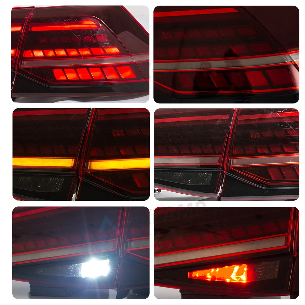 LED Tail Lights Assembly For Volkswagen Golf 7 2015 2016 2017 Tail Light Sequential Signal Light Modified Rear Lamps