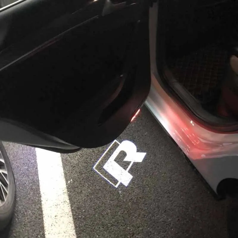 2Pcs Car LED Decorative Door Light Welcome Projector Lamp For VW Passat B6 B7 Sharan CC Golf 5 6 7 Jetta Scirocco 3 Tiguan EOS