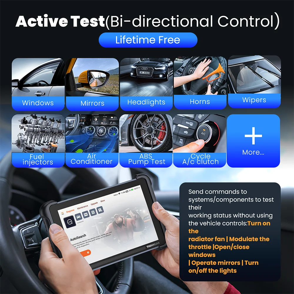 THINKCAR THINKSCAN 689BT All System Car Diagnostic Tool ActiveTest ECU Coding OBD2 Scanner 34 Services CAN FD DoIP Scan Tool