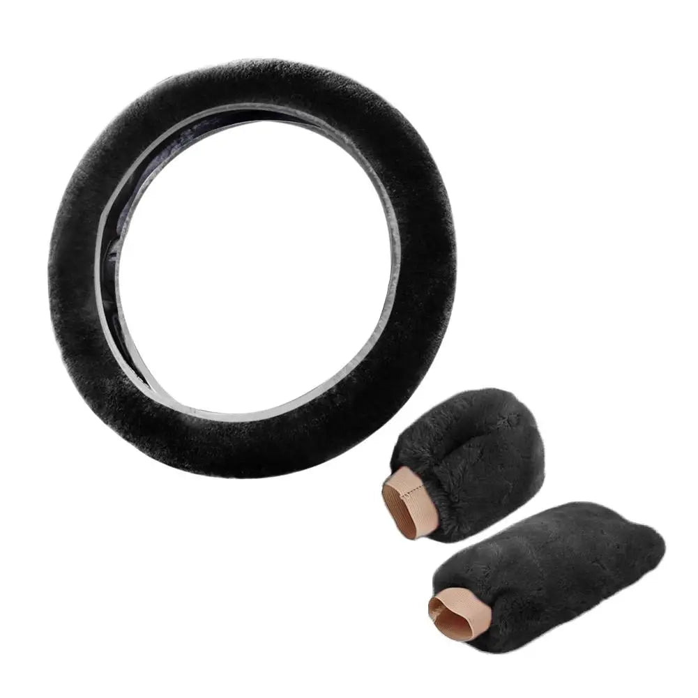 Super Soft Plush Steering Wheel Cover 37/38cm - Faux Fur