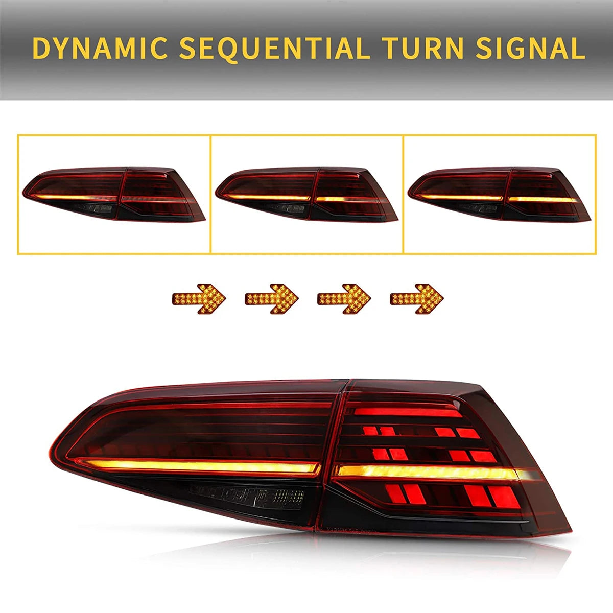 TYPY Car Tail Lamps For VW Golf MK7 Golf7.5 Taillight TSI TDI 2013-2019 LED Projector Tail Lamp DRL Auto Accessories