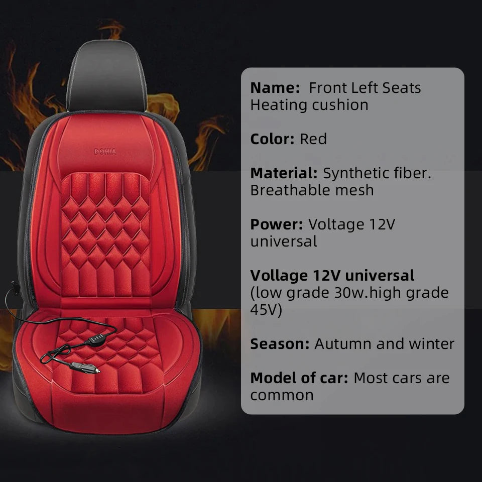 Car Heat Seat Cushion Electric Heating Mat Universal Winter New Design 12V/24V Seat Pad For Vehicles Heating Cushion Covers