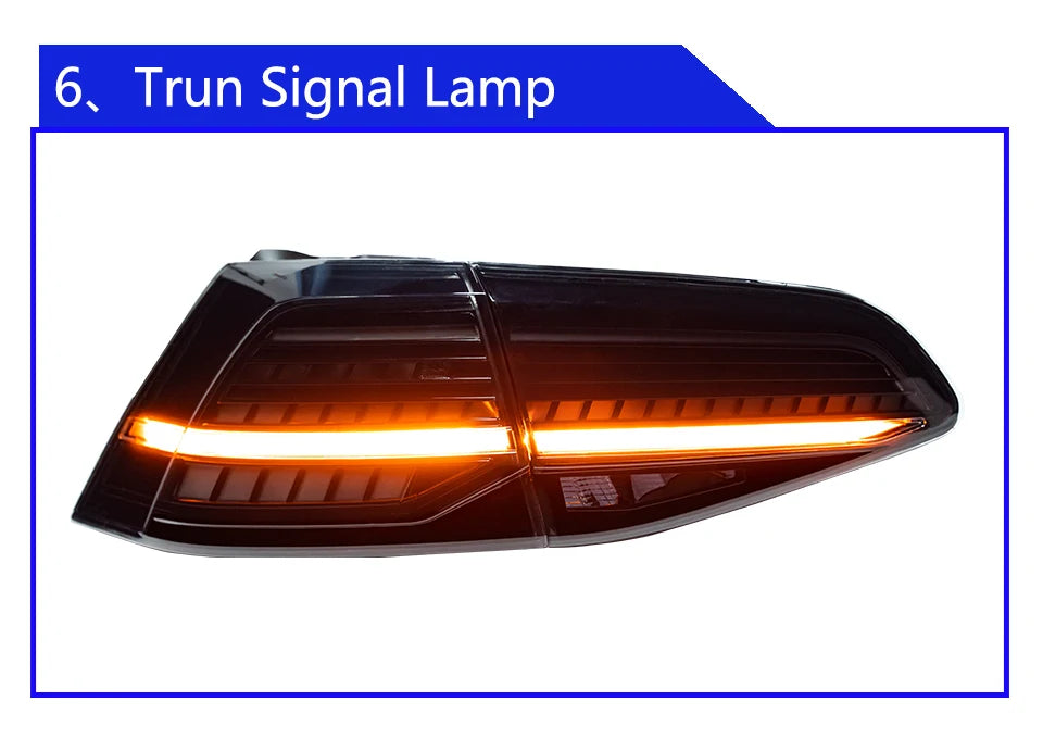 Car Taillights Assembly For Golf 7 2013-2017 Upgrade Golf 7.5 2018-2021 LED Car Back Lamps Turn Signal Light Accessories