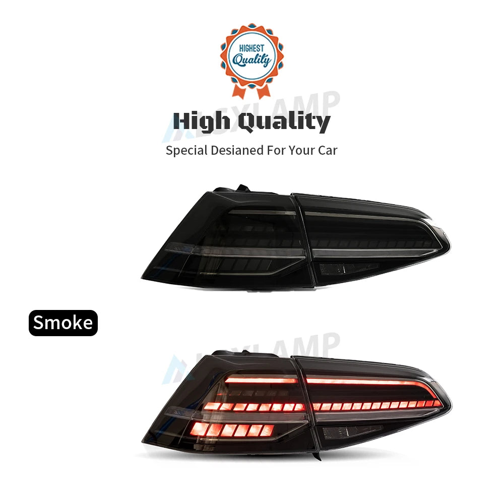 LED Tail Lights Assembly For Volkswagen Golf 7 2015 2016 2017 Tail Light Sequential Signal Light Modified Rear Lamps