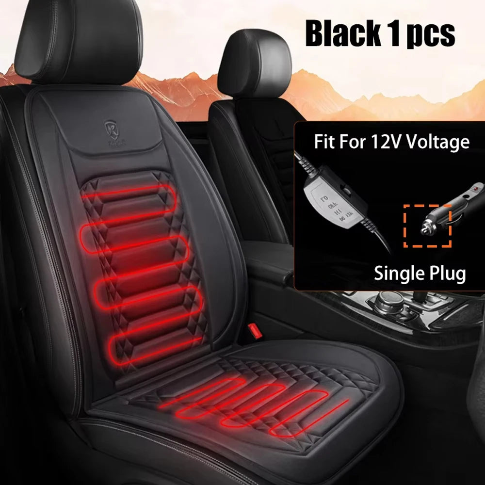 1/2PCS Heated Seat Cushion 12V Heating Car Seat Cushion Comfortable Seat Cover Winter Seat Cushion Driver or Passenger for Cars