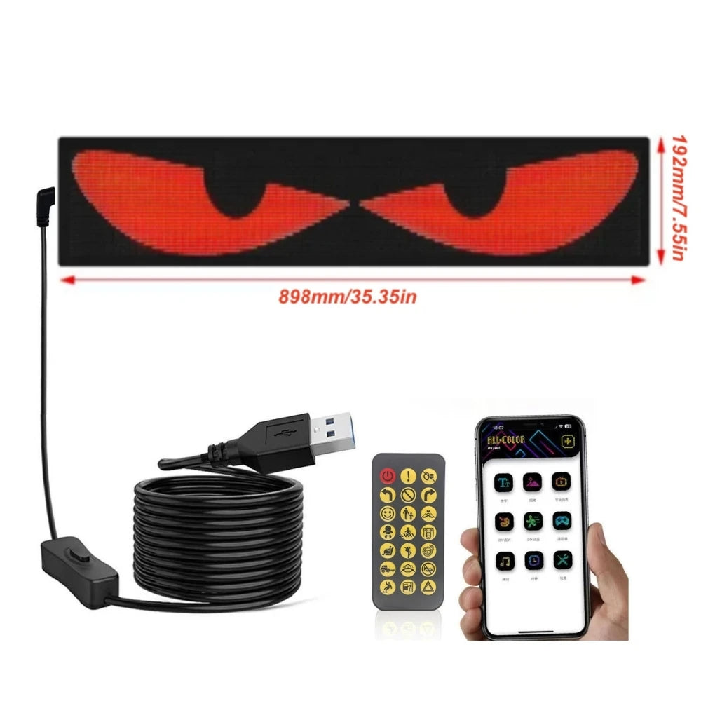 Flexible Screen LED Car Windshield Eyes LED Matrix Pixel Panel Display Evil Eyes LED Screen For The Car Windshield