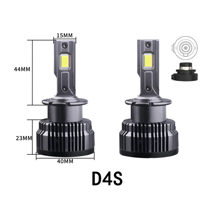 D1S D3S LED Headlights HID D2S D4S D8S 70W Auto lamp High Low Beam D2R D4R CANBUS Led Two-sided CSP Chip 6000K Plug&amp;Play 12V 24V