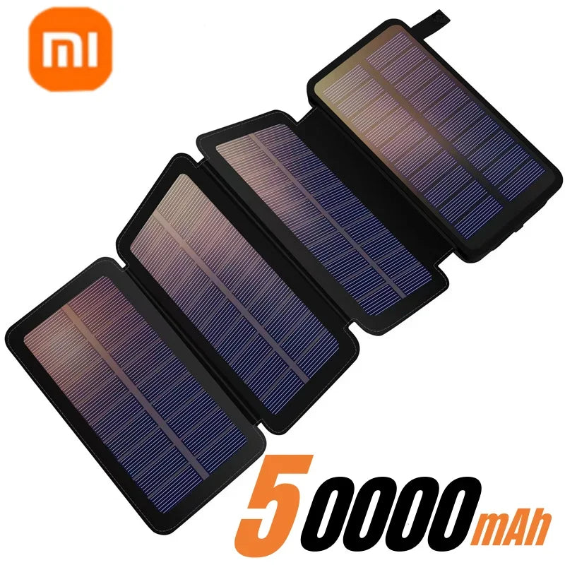 Xiaomi 200000mAH Solar Power Bank Folding Solar Panels 5V 2A USB Output Portable Outdoor Camping Sun Power For IPhone Android