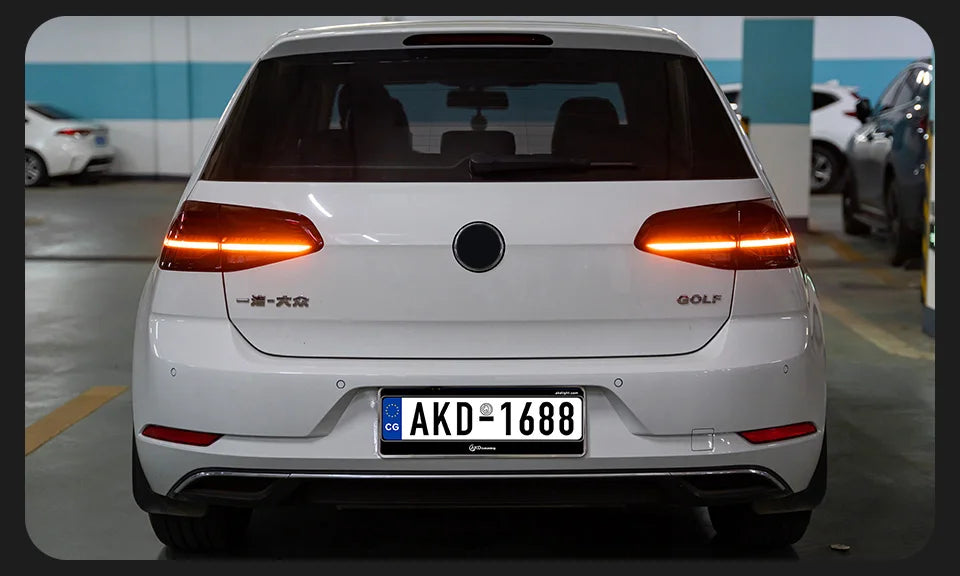 AKD Car Model Tail Lamp for VW Golf 7 Tail Lights 2013-2020 Golf7.5 LED Tail Light Golf MK7 Rear Stop DRL brake auto Accessories