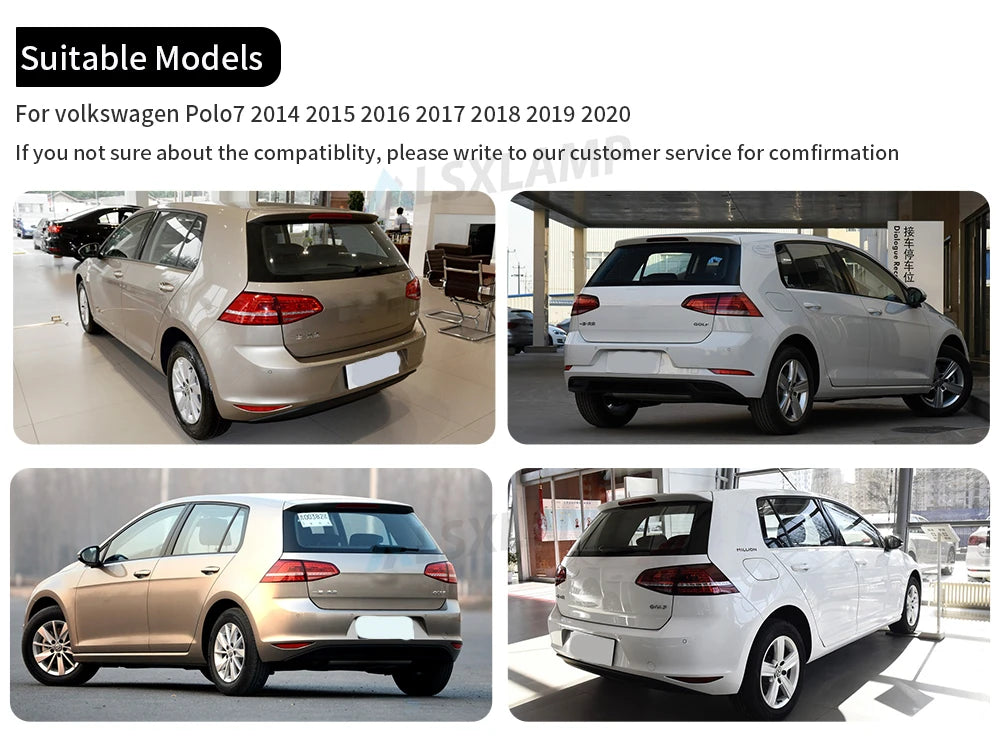 LED Tail Lights Assembly For Volkswagen Golf 7 2015 2016 2017 Tail Light Sequential Signal Light Modified Rear Lamps